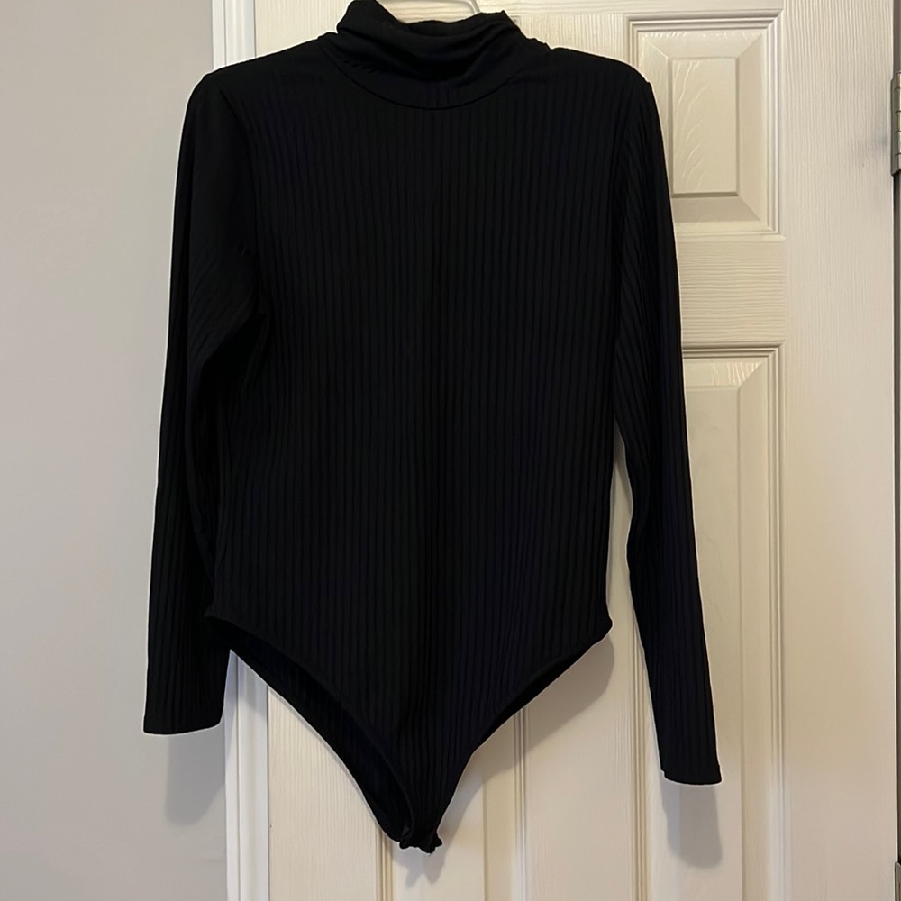 Boohoo black turtleneck bodysuit